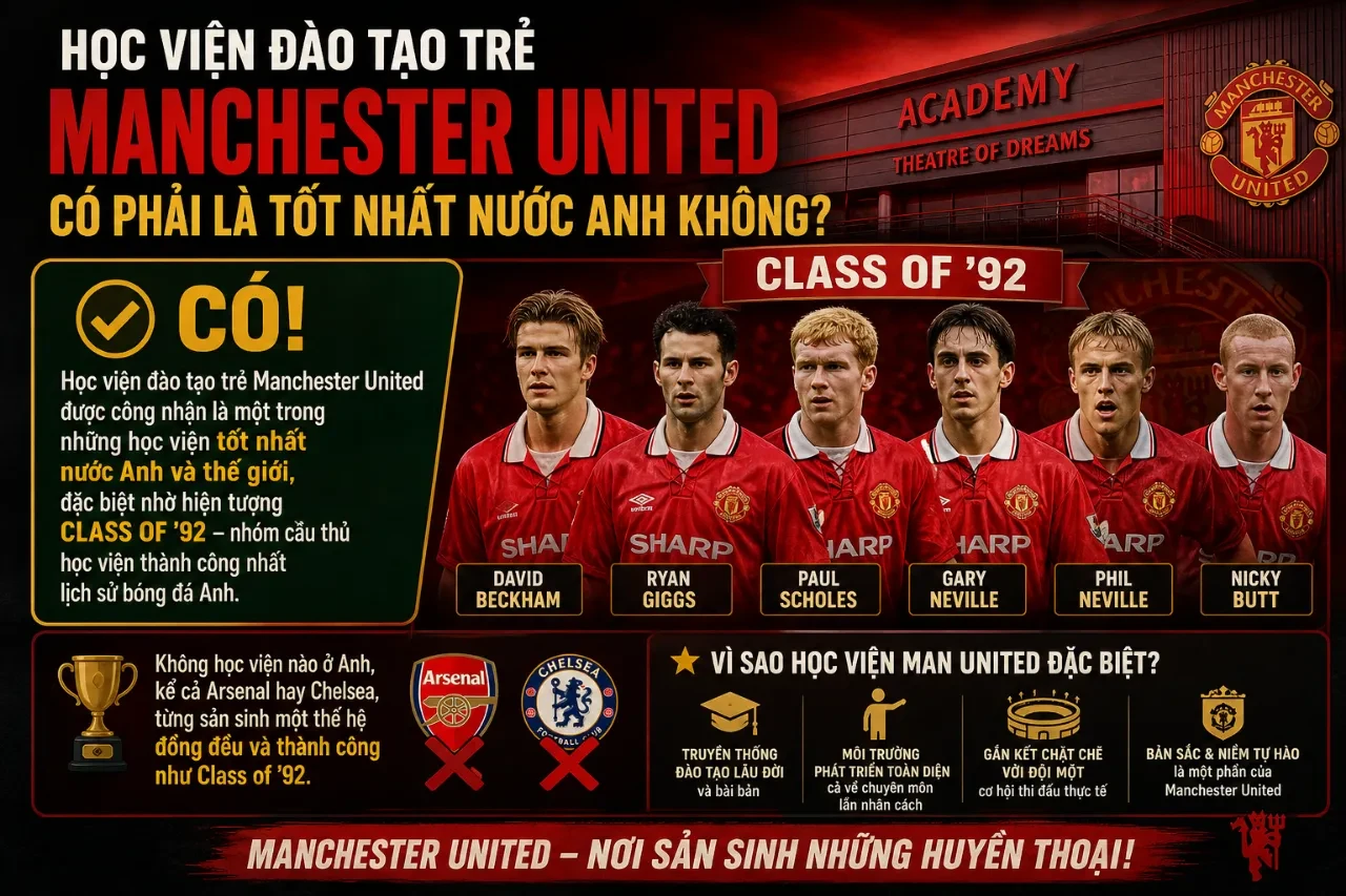 Học viên bóng đá trẻ Carrington của Manchester United tập luyện kỹ thuật trên sân cỏ