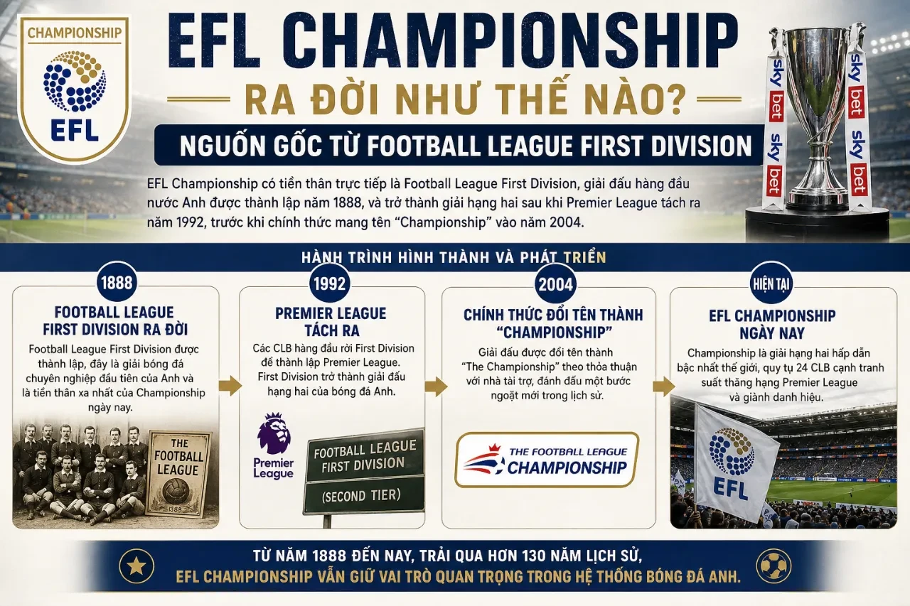 Tư liệu lịch sử về quá trình chuyển giao từ giải First Division sang hệ thống Championship