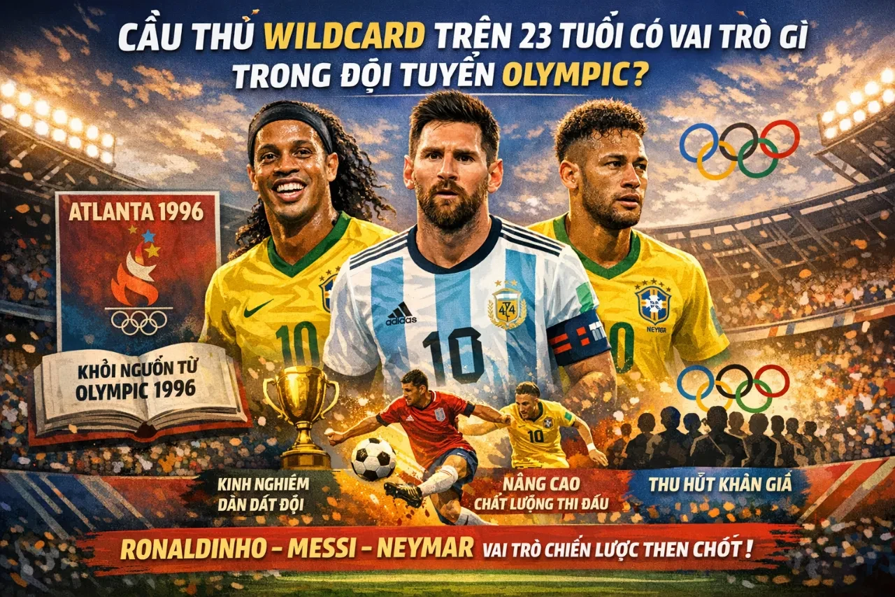 Cầu thủ trên 23 tuổi đóng vai trò dẫn dắt thế hệ đàn em tại Olympic