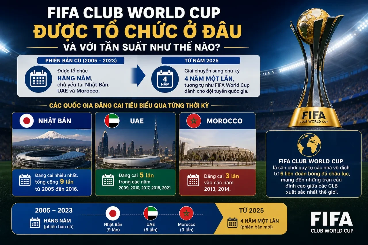 Tài liệu lưu trữ về các quốc gia từng đăng cai giải đấu FIFA Club World Cup