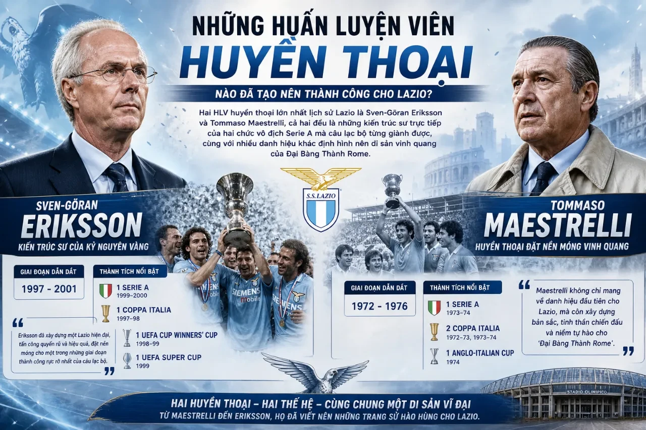 Cố huấn luyện viên trưởng Sven-Göran Eriksson mỉm cười rạng rỡ bên các học trò trong lễ ăn mừng chức vô địch Serie A năm 2000