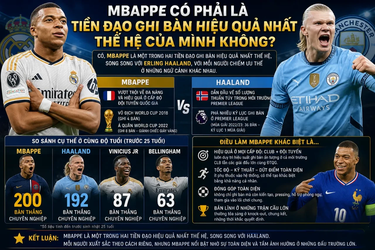 Phong Cách Chơi Bóng Của Mbappe: Tốc Độ, Kỹ Thuật và Bản Năng Ghi Bàn Của Một Tiền Đạo Toàn Diện