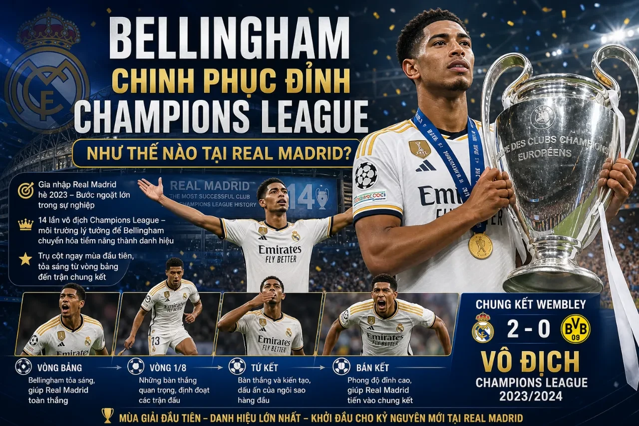 Bellingham Vô Địch C1 Mấy Lần? Hành Trình Chinh Phục Champions League Của Tiền Vệ Người Anh