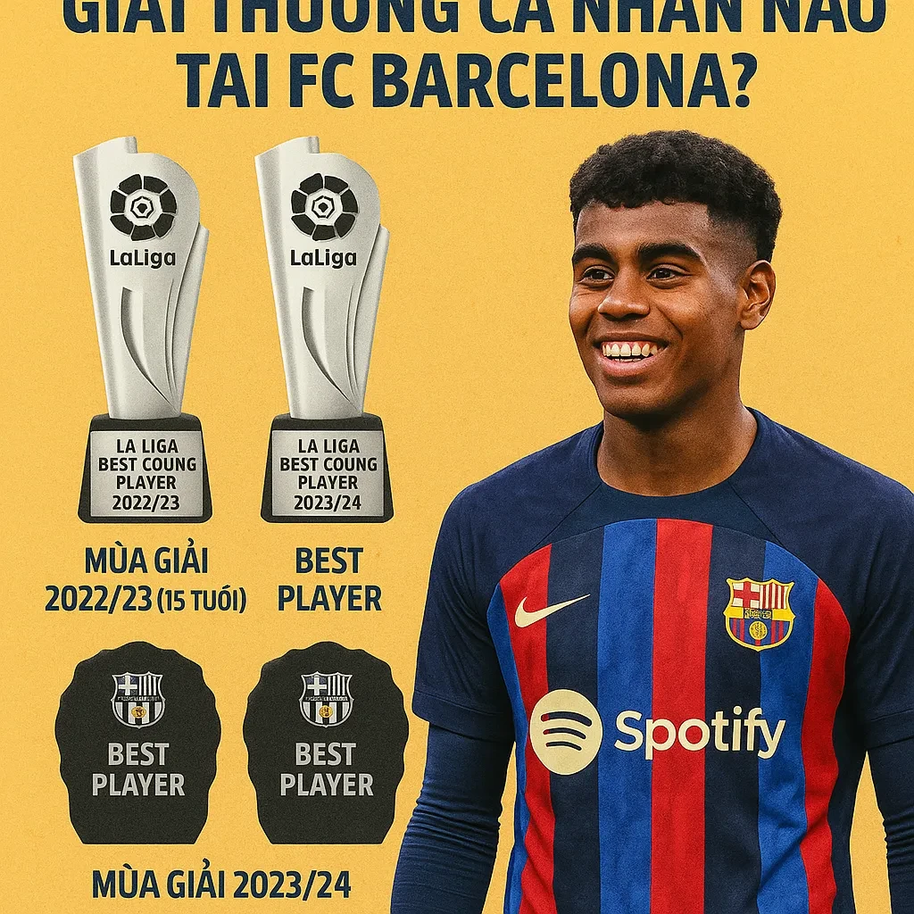 Lamine Yamal rạng rỡ nhận các giải thưởng cá nhân danh giá trong màu áo Barcelona