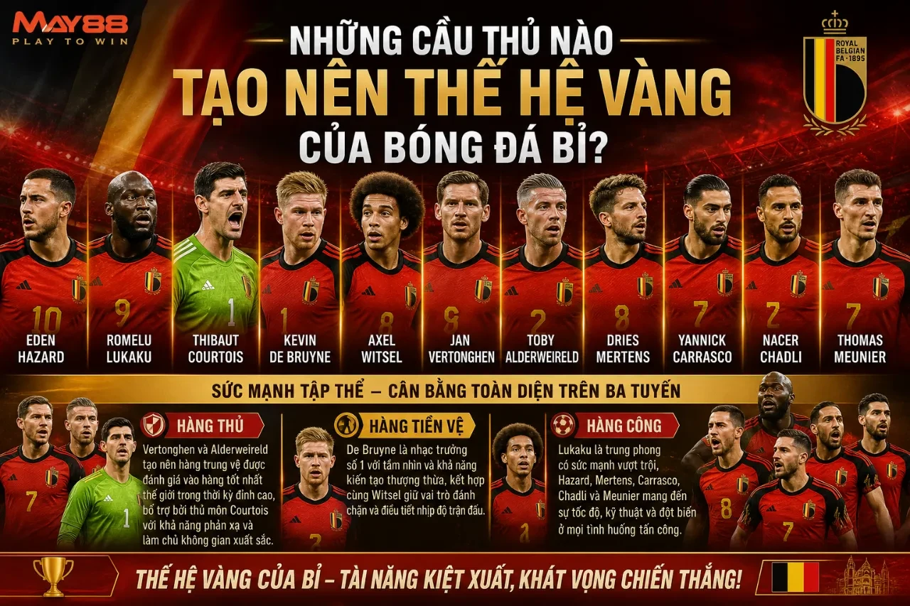 Đội hình tiêu biểu thế hệ vàng bóng đá Bỉ chụp ảnh trước trận đấu
