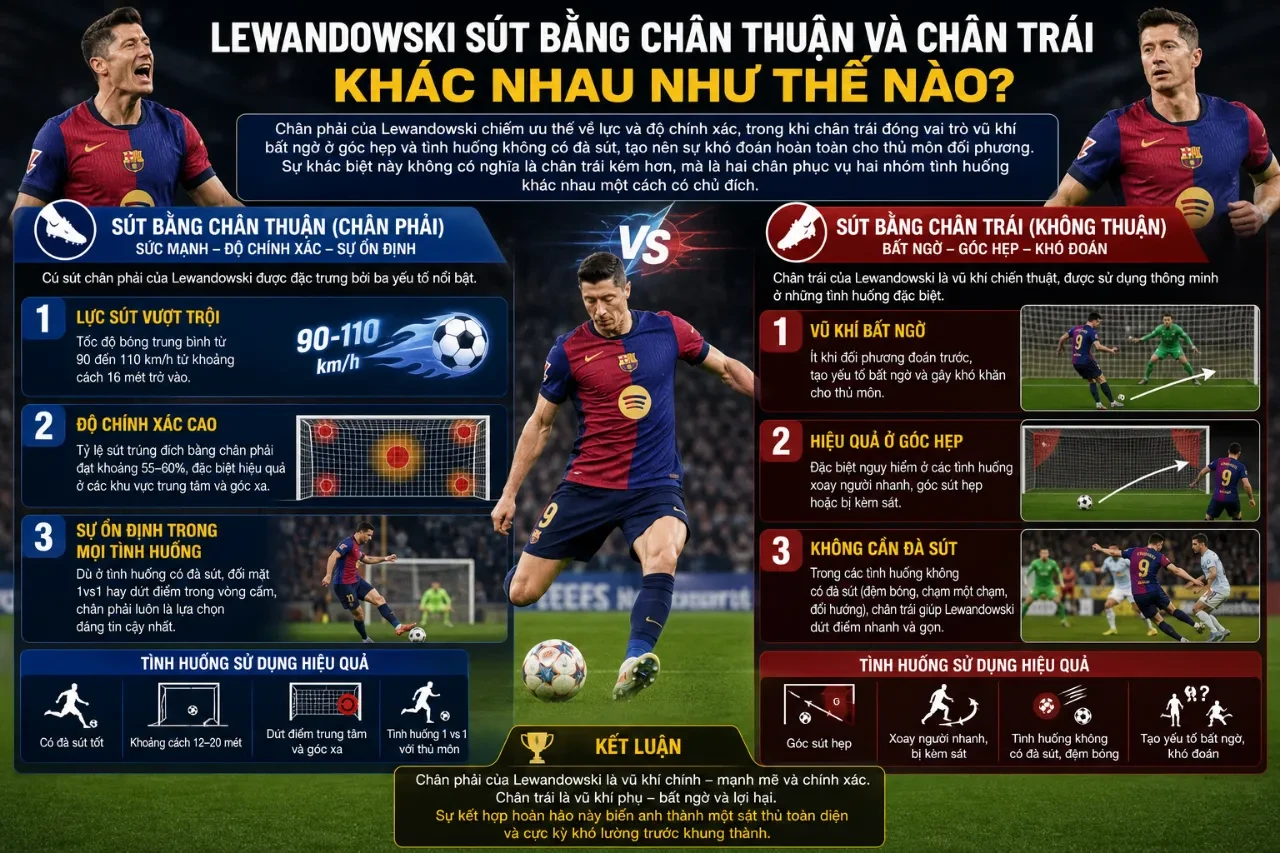 Pha xử lý bóng kỹ thuật và ra chân dứt điểm hiểm hóc của Robert Lewandowski