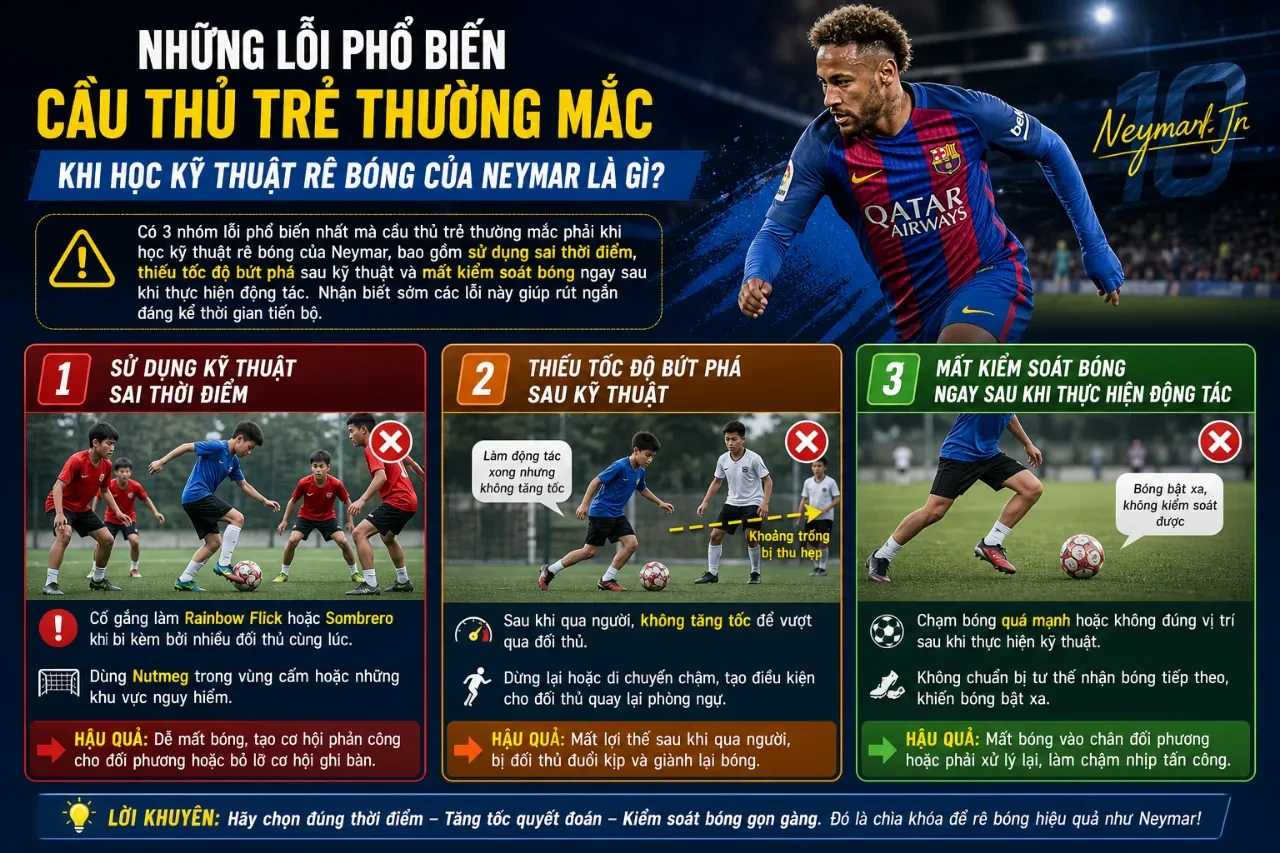 Khám Phá Top 7 Kỹ Thuật Rê Bóng Điêu Luyện Của Neymar Mà Cầu Thủ Trẻ Cần Biết