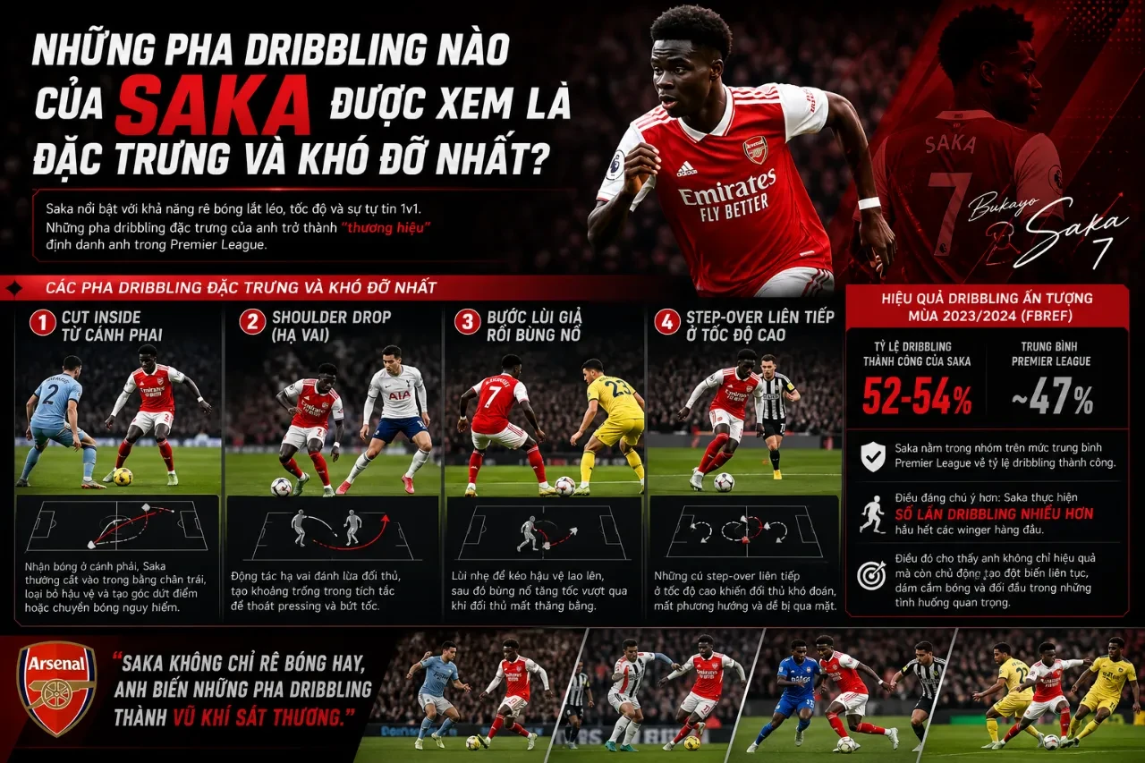 Giải Mã Phong Cách Chơi Bóng Của Bukayo Saka: Tốc Độ, Kỹ Thuật Và Bản Năng Thiên Tài Của Starboy Arsenal