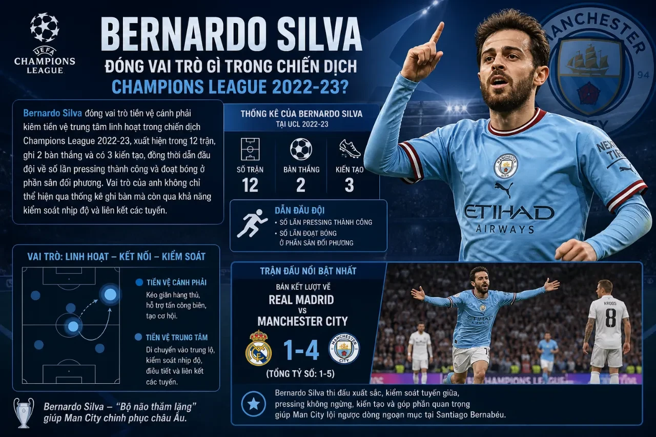 Bernardo Silva ăn mừng bàn thắng xé lưới Real Madrid tại bán kết Champions League