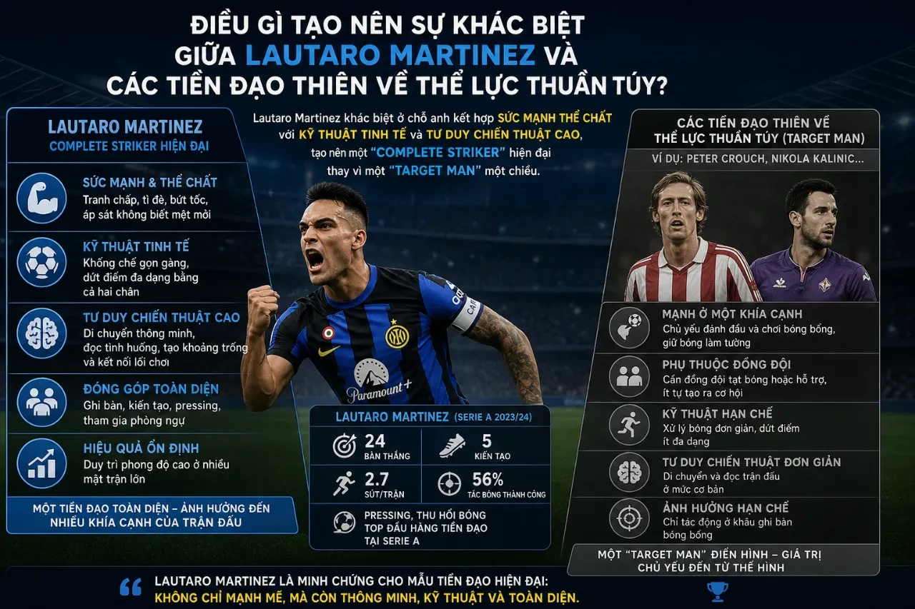 Lautaro Martinez xử lý bóng khéo léo thoát vây giữa vòng vây đối thủ