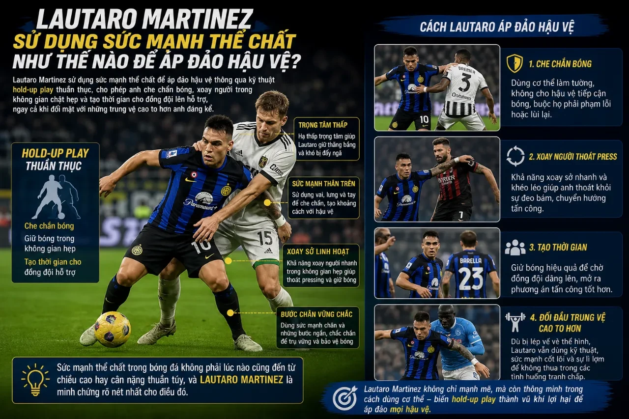 Giải Mã Bản Năng Sát Thủ Của Lautaro Martinez: Kỹ Năng Dứt Điểm Thượng Thừa Và Sức Tì Đè Vật Lý Đáng Sợ