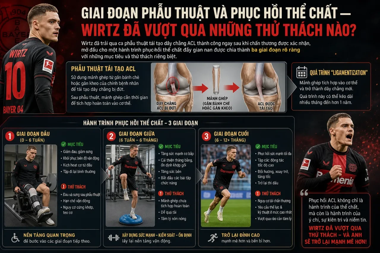 Florian Wirtz tập luyện nỗ lực trong phòng phục hồi chức năng thể lực
