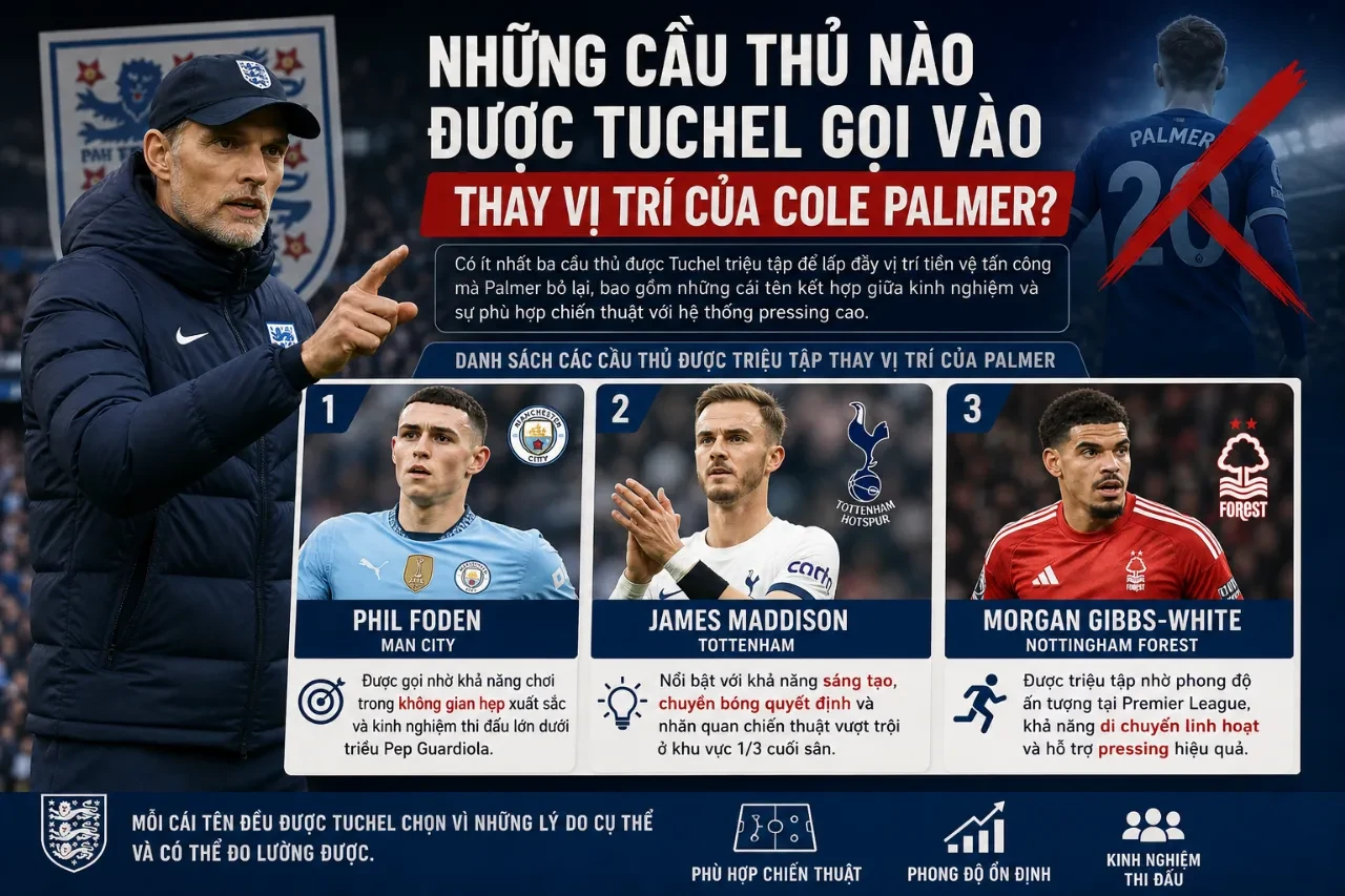 Các tiền vệ tuyển Anh tập luyện năng nổ trong đợt tập trung thi đấu World Cup