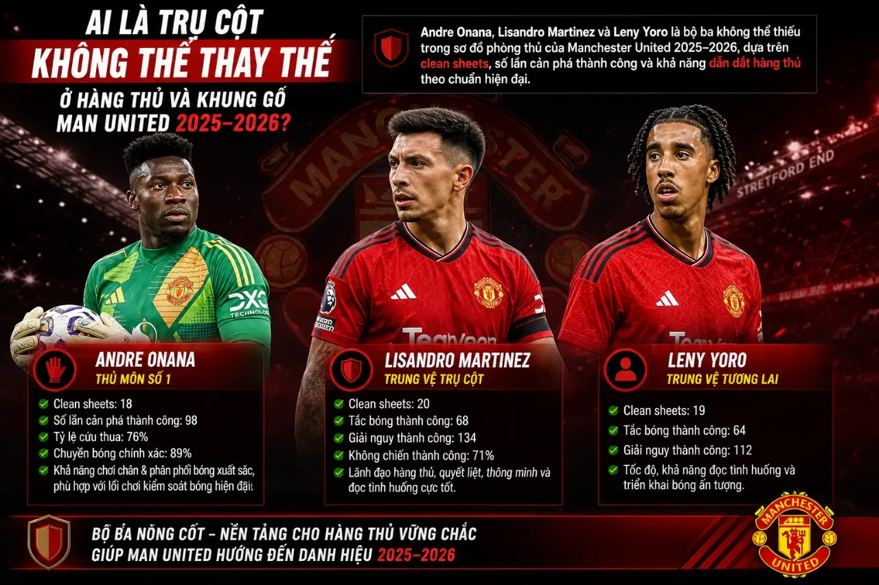 Ai Là Trụ Cột Không Thể Thay Thế Ở Hàng Thủ Và Khung Gỗ Man United 2025–2026?
