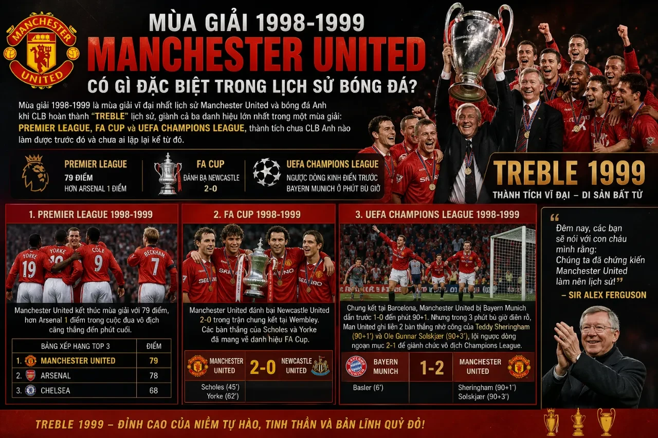Mùa Giải 1998-1999 Của Manchester United Có Gì Đặc Biệt Trong L### Mùa Giải 1998-1999 Của Manchester United Có Gì Đặc Biệt Trong Lịch Sử Bóng Đá?