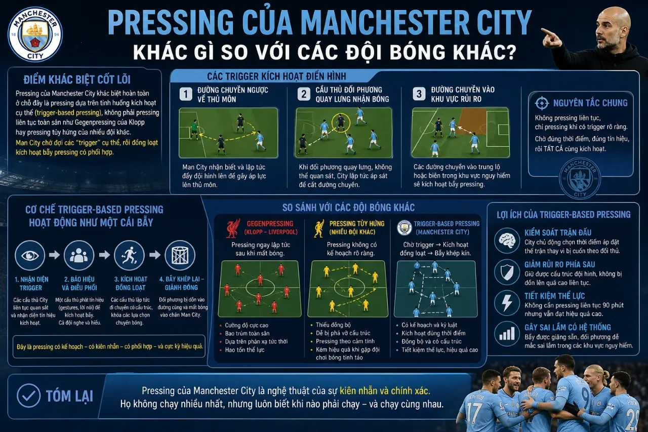 Giải Mã Triết Lý Kiểm Soát Vị Trí Của Manchester City: Bản Sắc Đã Định Hình Bóng Đá Hiện Đại