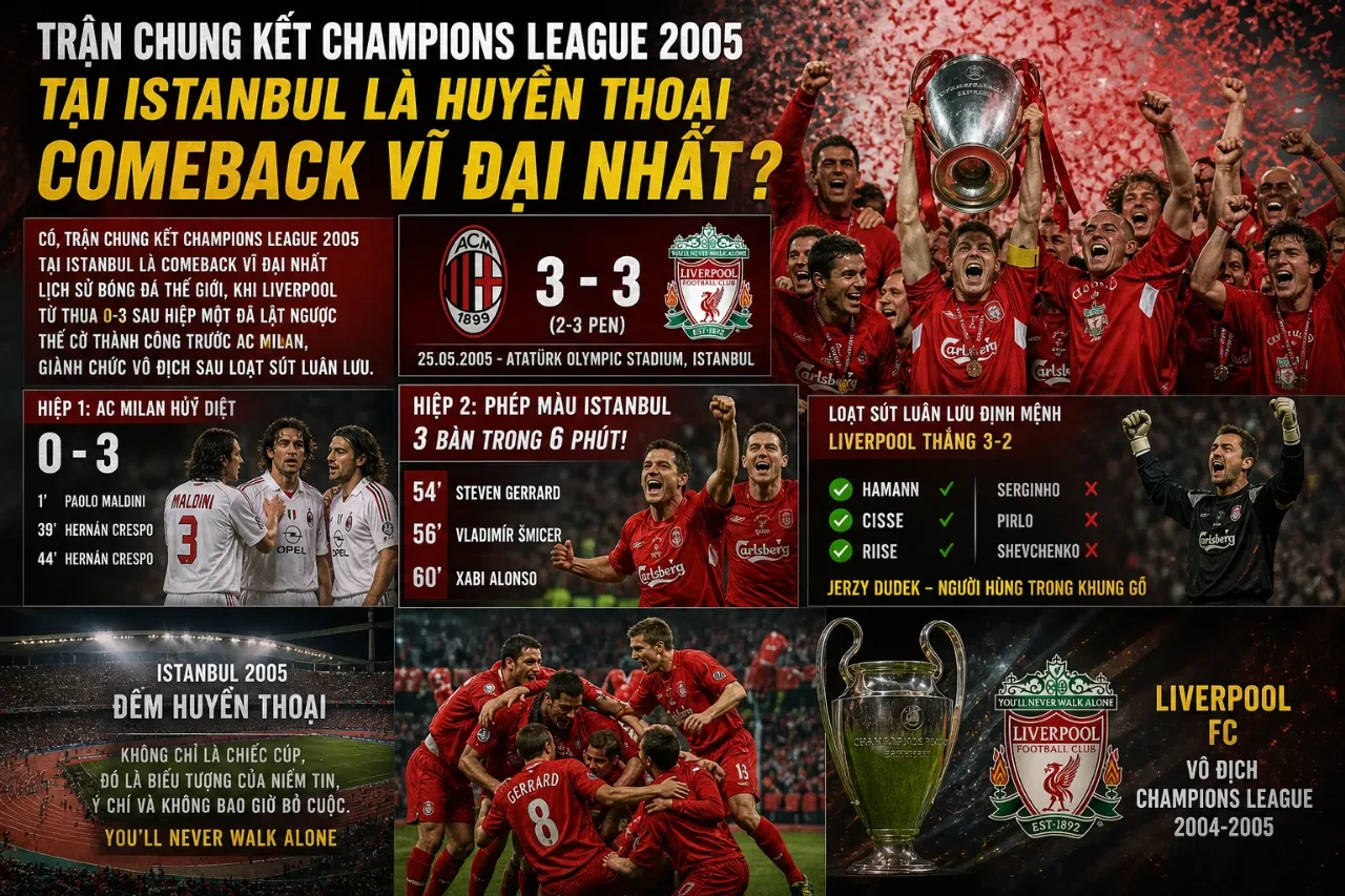 Các cầu thủ Liverpool ăn mừng chức vô địch tại Istanbul