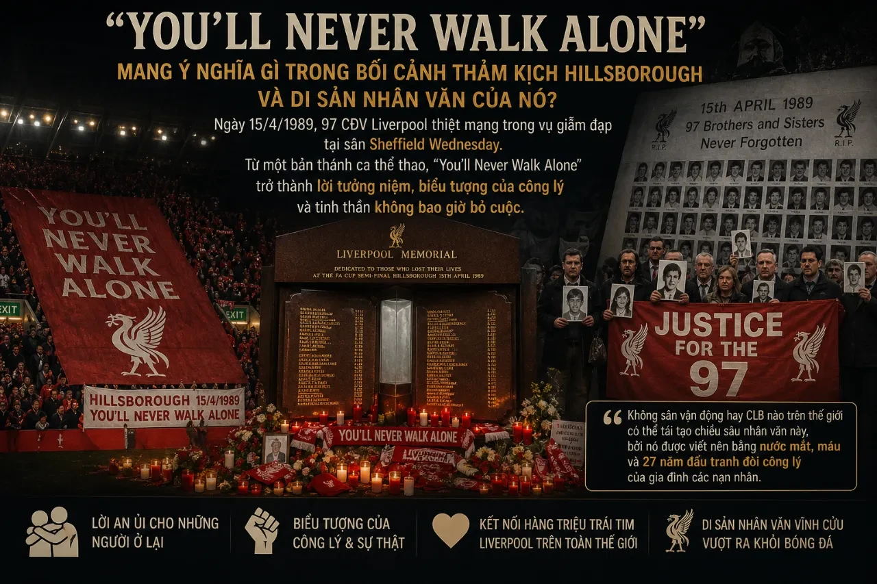 Đài tưởng niệm thảm kịch Hillsborough tại sân Anfield