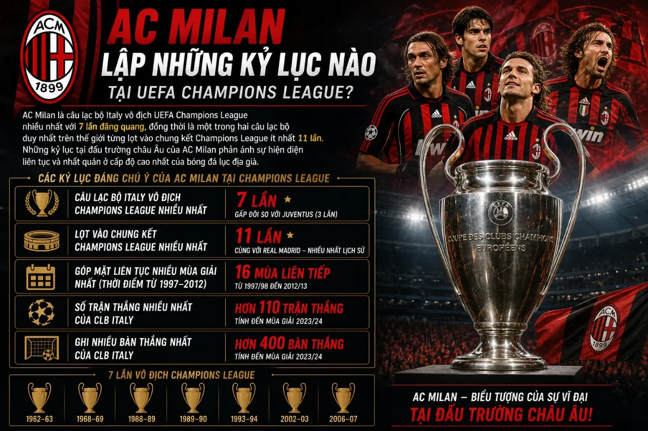 Khoảnh khắc nâng cao cúp vô địch Champions League lịch sử của AC Milan