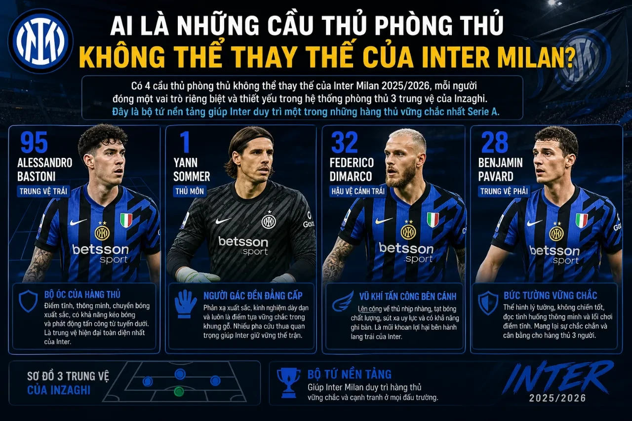 Ai Là Những Cầu Thủ Phòng Thủ Không Thể Thay Thế Của Inter Milan?