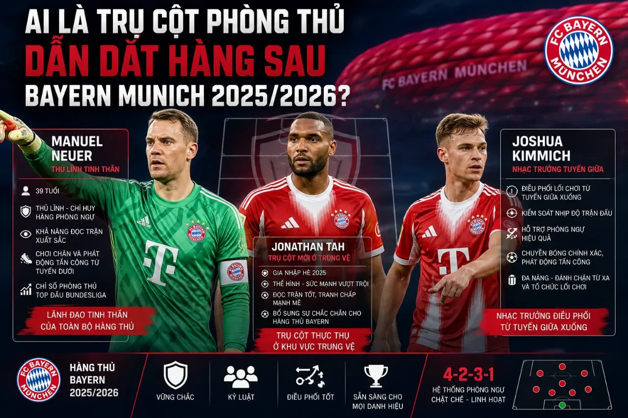Khám Phá Đội Hình Bayern Munich 2025/2026: Trụ Cột, Tân Binh Và Những Ngôi Sao Dẫn Dắt Hùm Xám