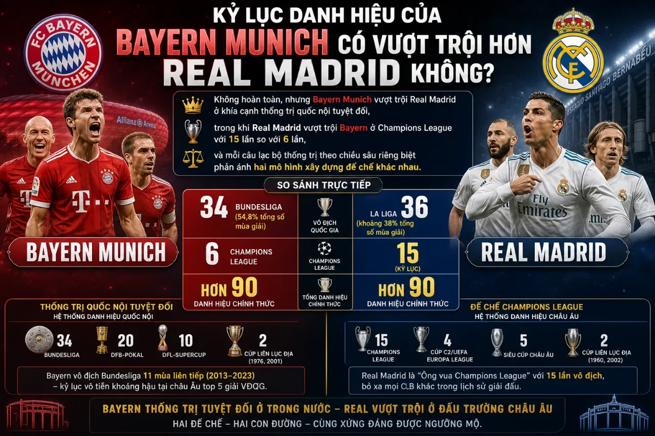 Cúp vô địch Champions League danh giá được trưng bày tại phòng truyền thống.