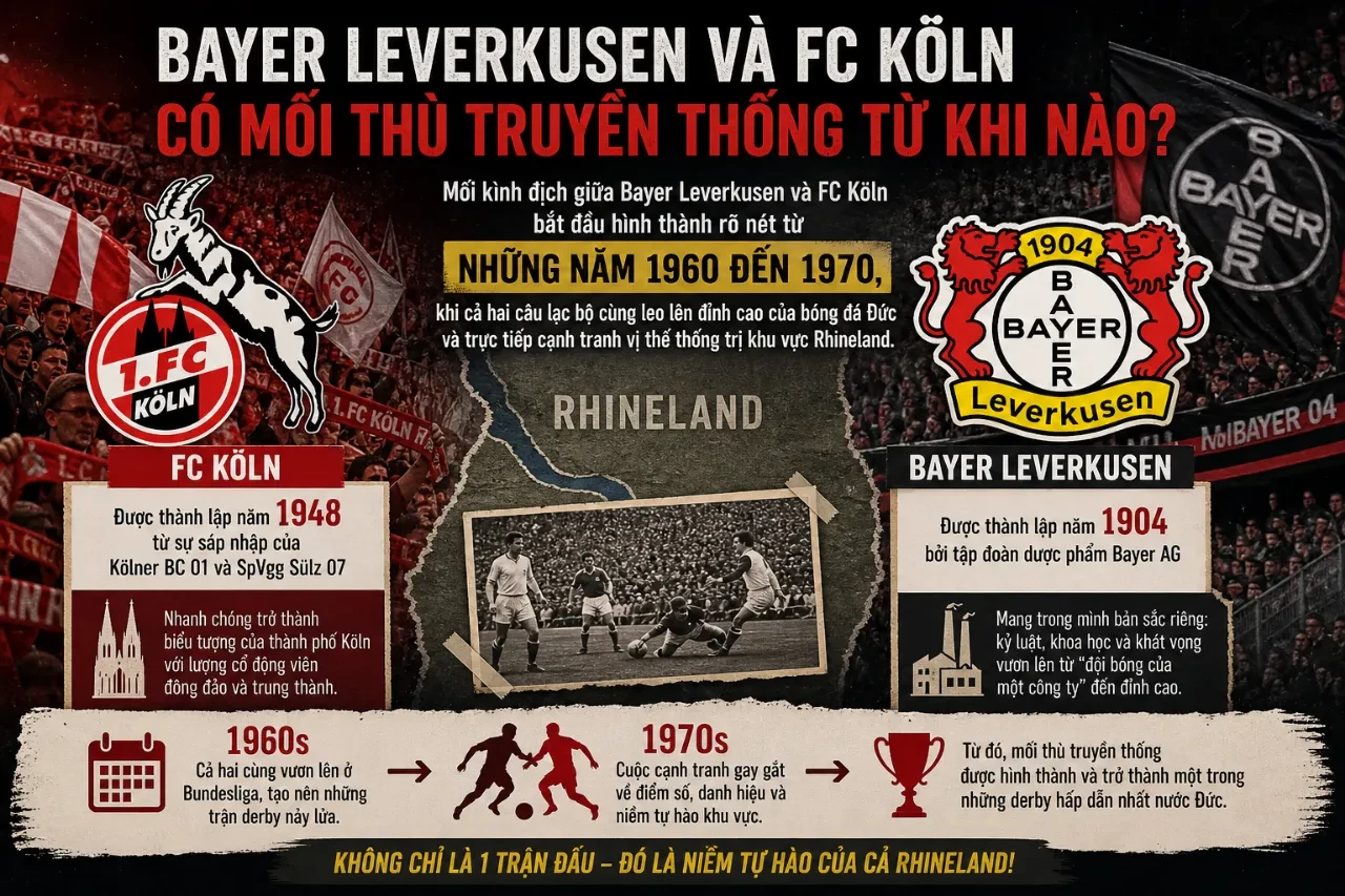 Bayer Leverkusen Và FC Köln Có Mối Thù Truyền Thống Từ Khi Nào