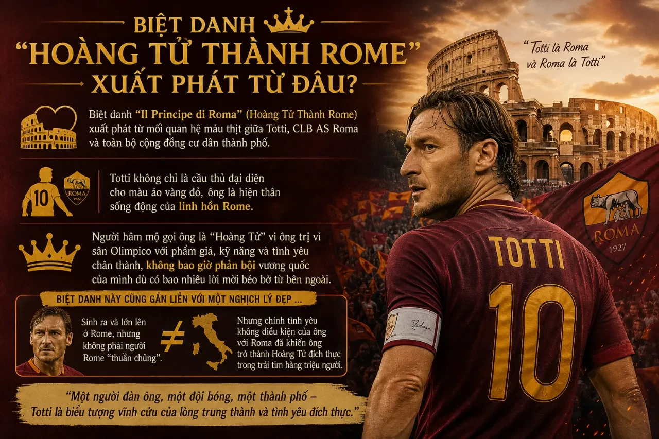 Chân dung huyền thoại Francesco Totti trên sân cỏ
