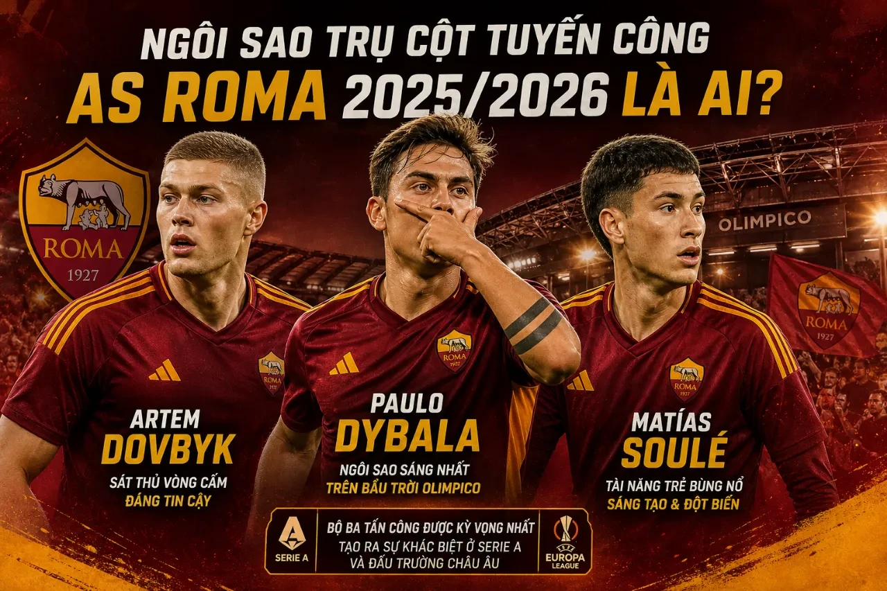 Hàng công chất lượng cao với các ngôi sao sáng giá của AS Roma