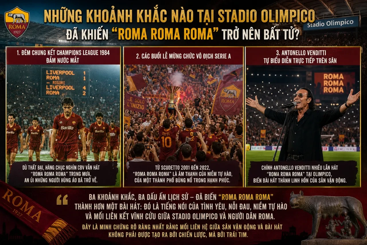 Stadio Olimpico: Thánh Địa Huyền Thoại Gắn Liền Với Bản Ca Truyền Thống Roma Roma Roma