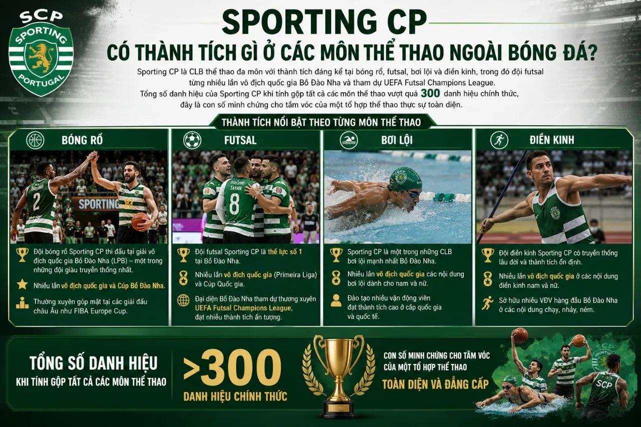Hoạt động thể thao đa môn tại câu lạc bộ Sporting CP