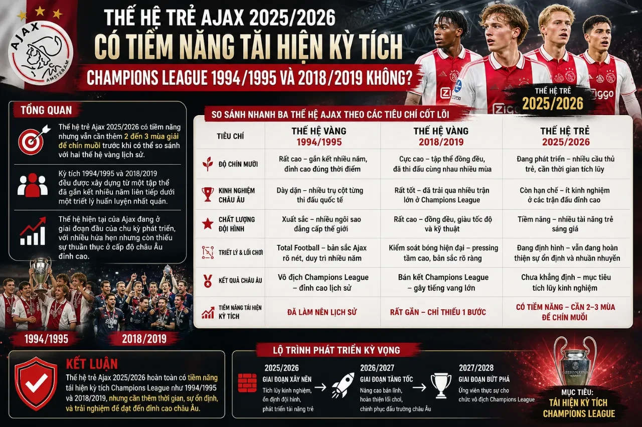 Cầu thủ Ajax ăn mừng chiến thắng tại đấu trường châu Âu
