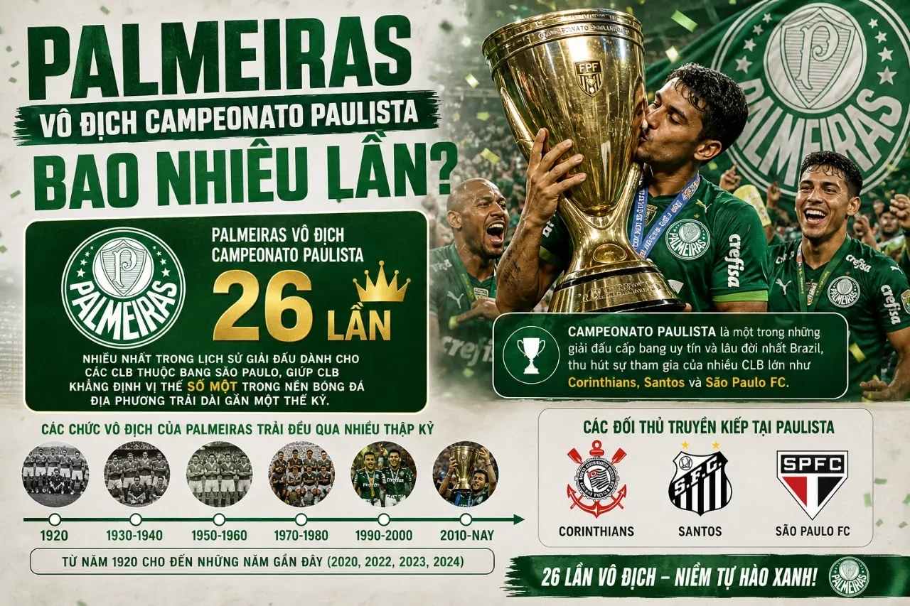Tổng Hợp Danh Hiệu Câu Lạc Bộ Palmeiras: Từ Copa Libertadores Đến Chức Vô Địch Brasileirão