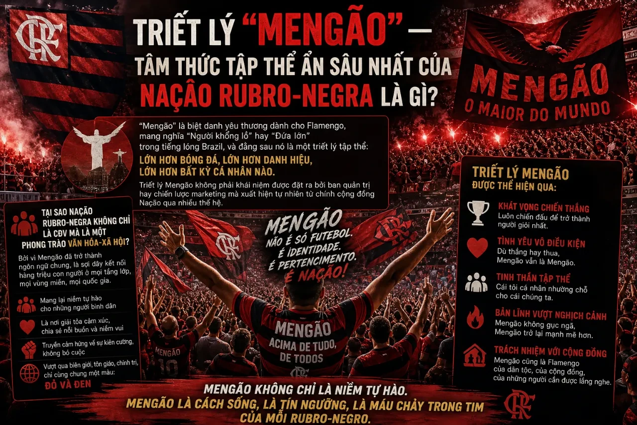 Biểu tượng chú chim ưng Urubu mang sắc đỏ đen đại diện cho tinh thần quật khởi của Flamengo