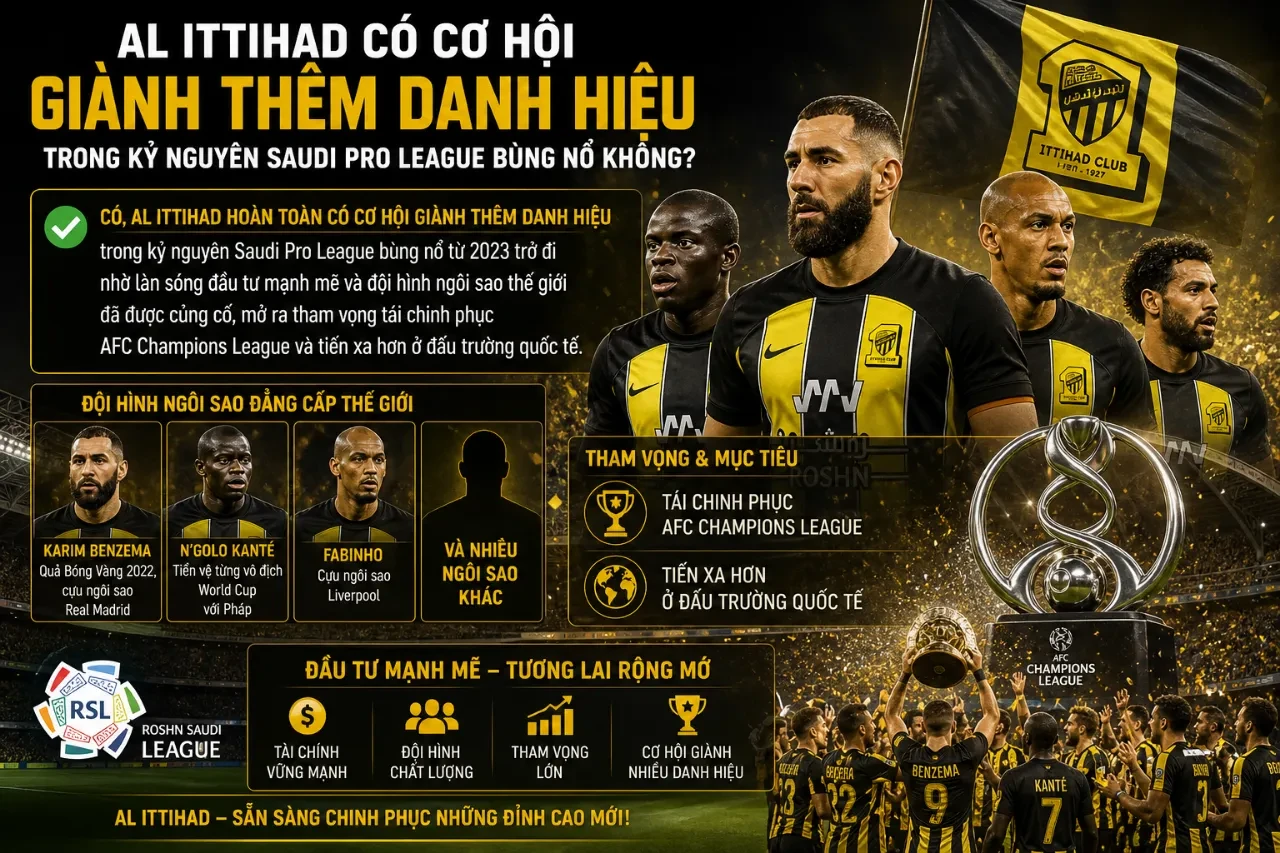 Siêu sao Karim Benzema thi đấu xông xáo trong màu áo vàng đen Al Ittihad