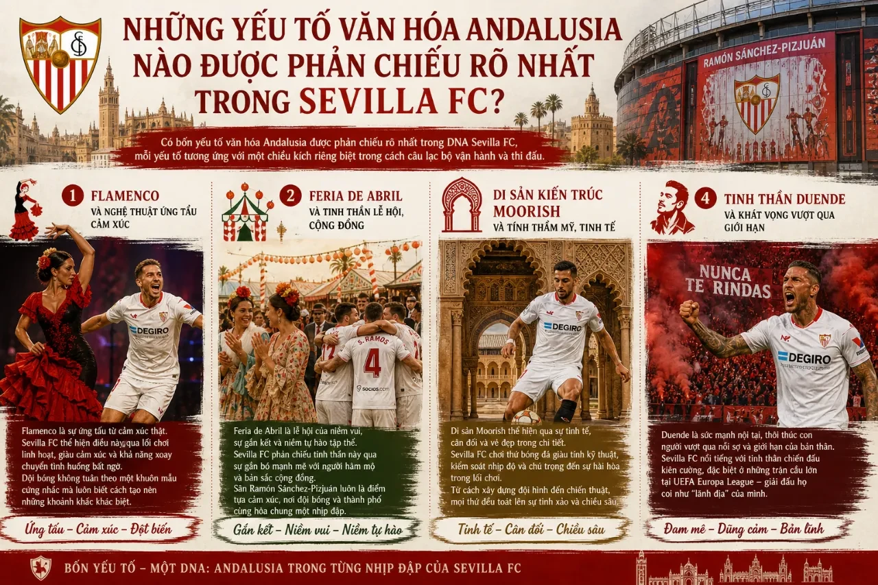 Khám Phá Triết Lý Bóng Đá Độc Bản, Bản Sắc Andalusia và Bài Ca Truyền Thống Làm Nên DNA Sevilla FC