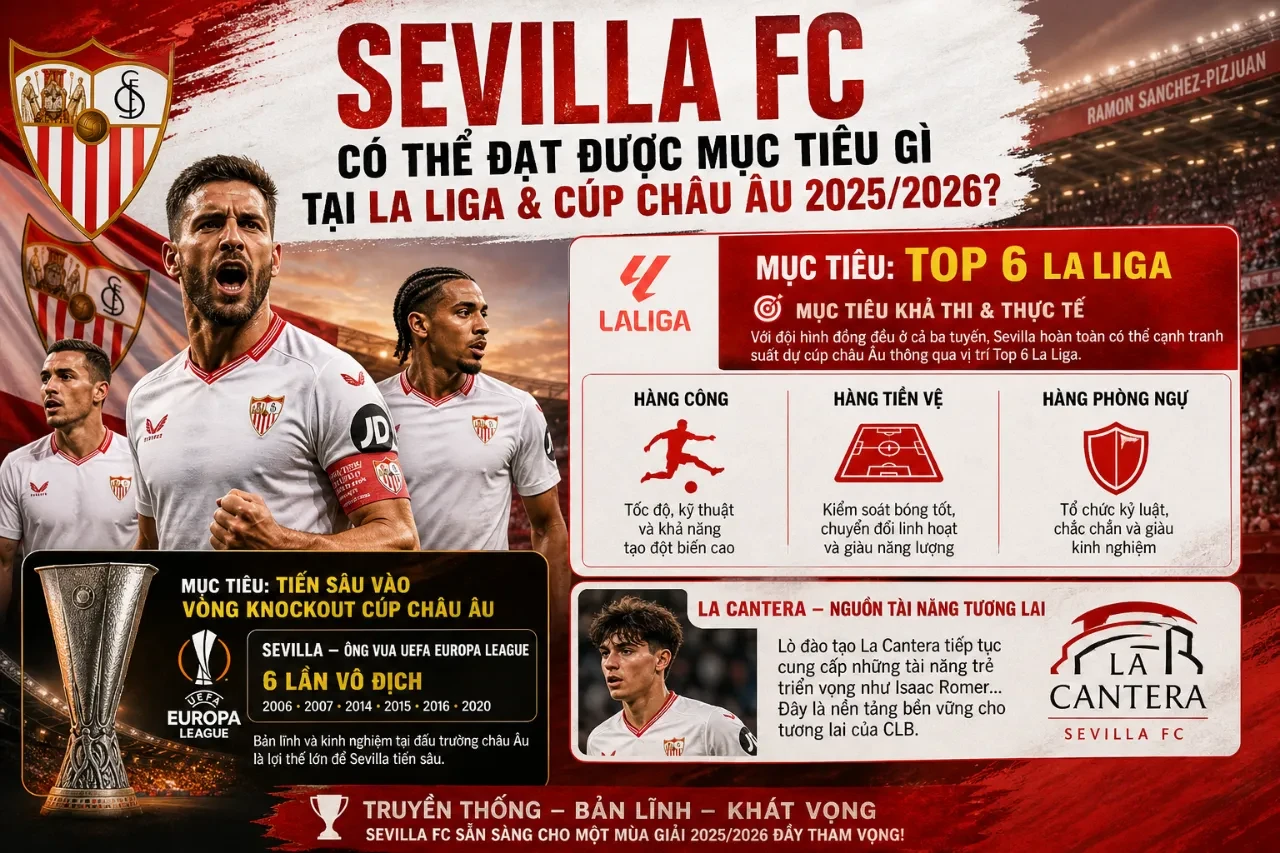 Khám Phá Đội Hình Sevilla FC 2025/2026: Danh Sách Cầu Thủ & Những Trụ Cột Không Thể Thiếu