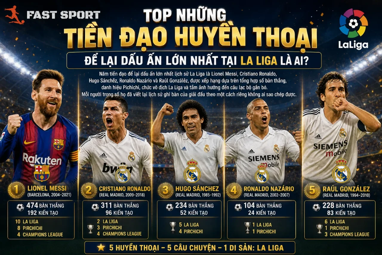 Điểm Danh Top Những Danh Thủ & Kiến Trúc Sư Vĩ Đại Nhất Lịch Sử La Liga
