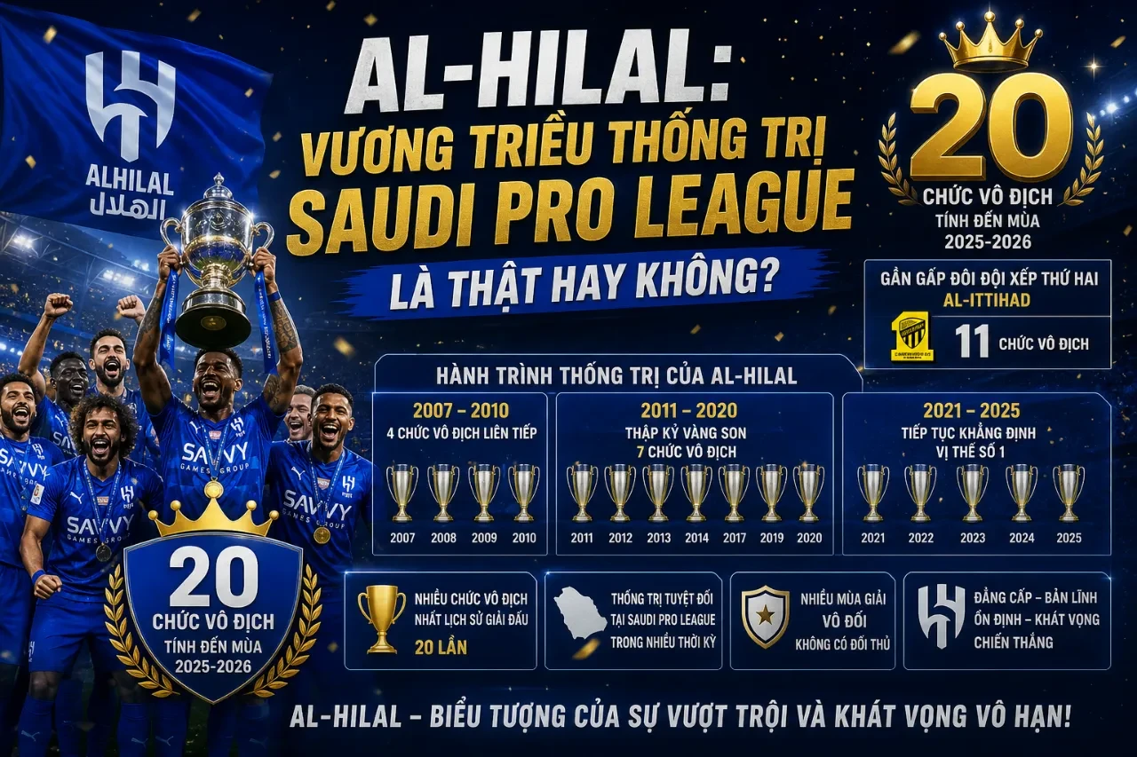 Tổng Hợp Danh Sách Nhà Vô Địch Saudi Pro League Qua Các Thời Kỳ: Từ Al-Hilal Đến Những Vương Triều Đăng Quang