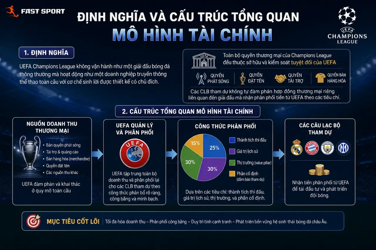 Giải Mã Mô Hình Tài Chính Cúp C1: Vì Sao Bản Quyền Truyền Hình Biến Champions League Thành Cỗ Máy In Tiền Tỷ Đô?