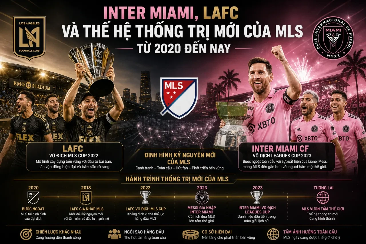 Cầu thủ Inter Miami và Los Angeles FC đối đầu kịch tính trên sân cỏ giải nhà nghề Mỹ MLS
