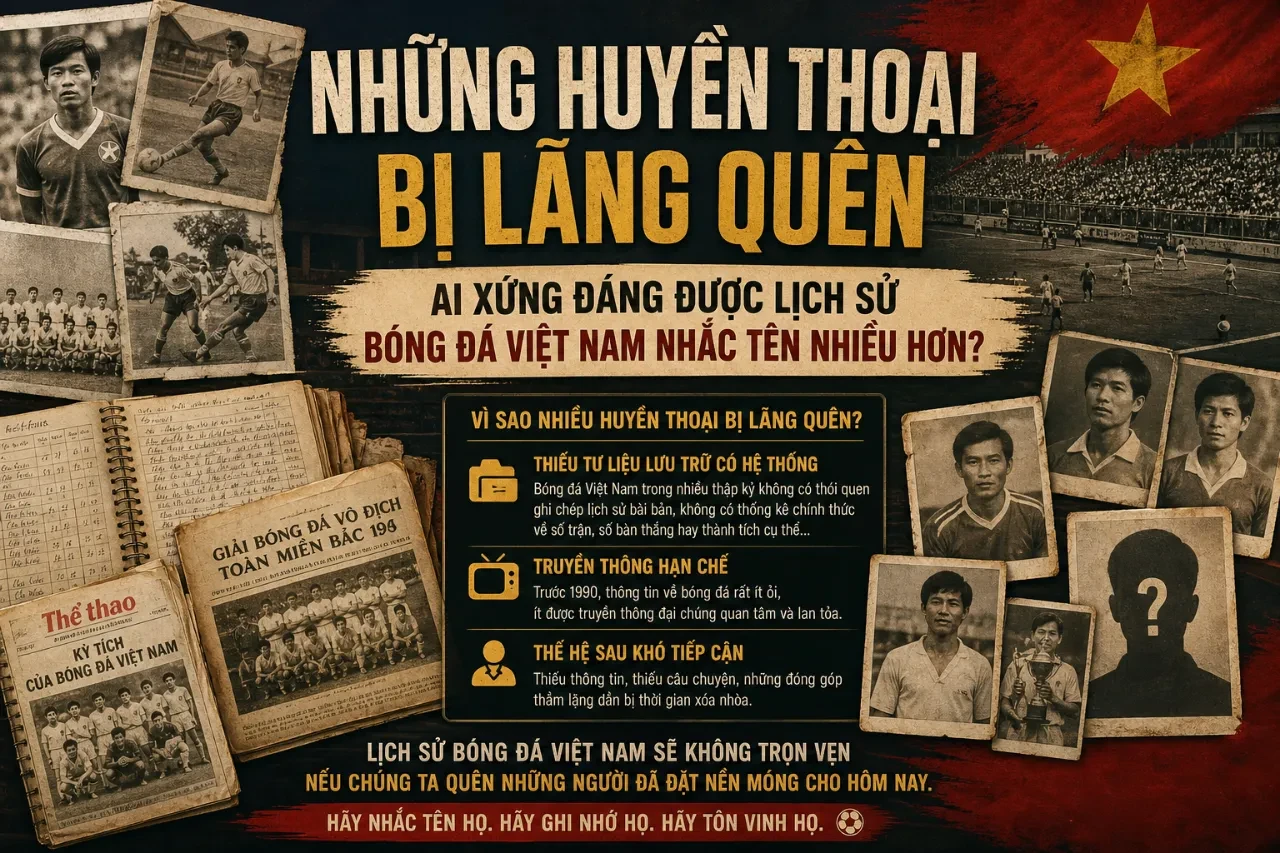 Hình ảnh tư liệu bạc màu chụp một trận đấu quan trọng của bóng đá quốc gia những thập niên trước