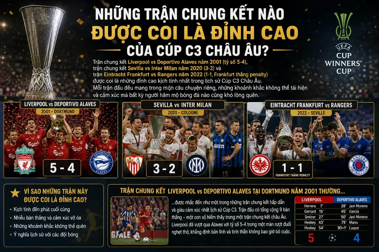 Khám Phá Những Chiến Tích Vang Danh Và Hành Trình Lên Đỉnh Vinh Quang Của Các Nhà Vô Địch Cúp C3 Châu Âu