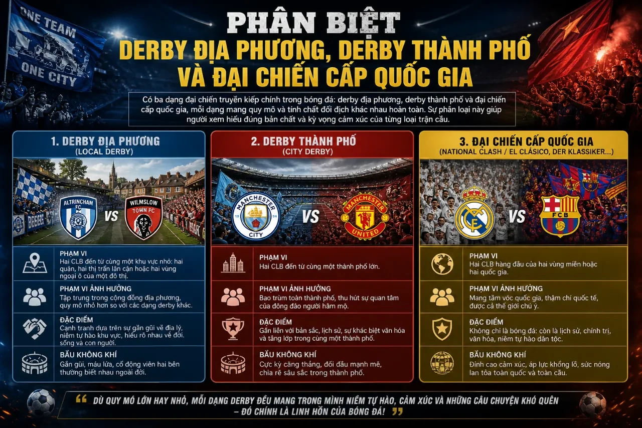 Điểm Danh Những Trận Derby Nảy Lửa Và Đại Chiến Truyền Kiếp Kinh Điển Tại Các Giải Vô Địch Quốc Gia