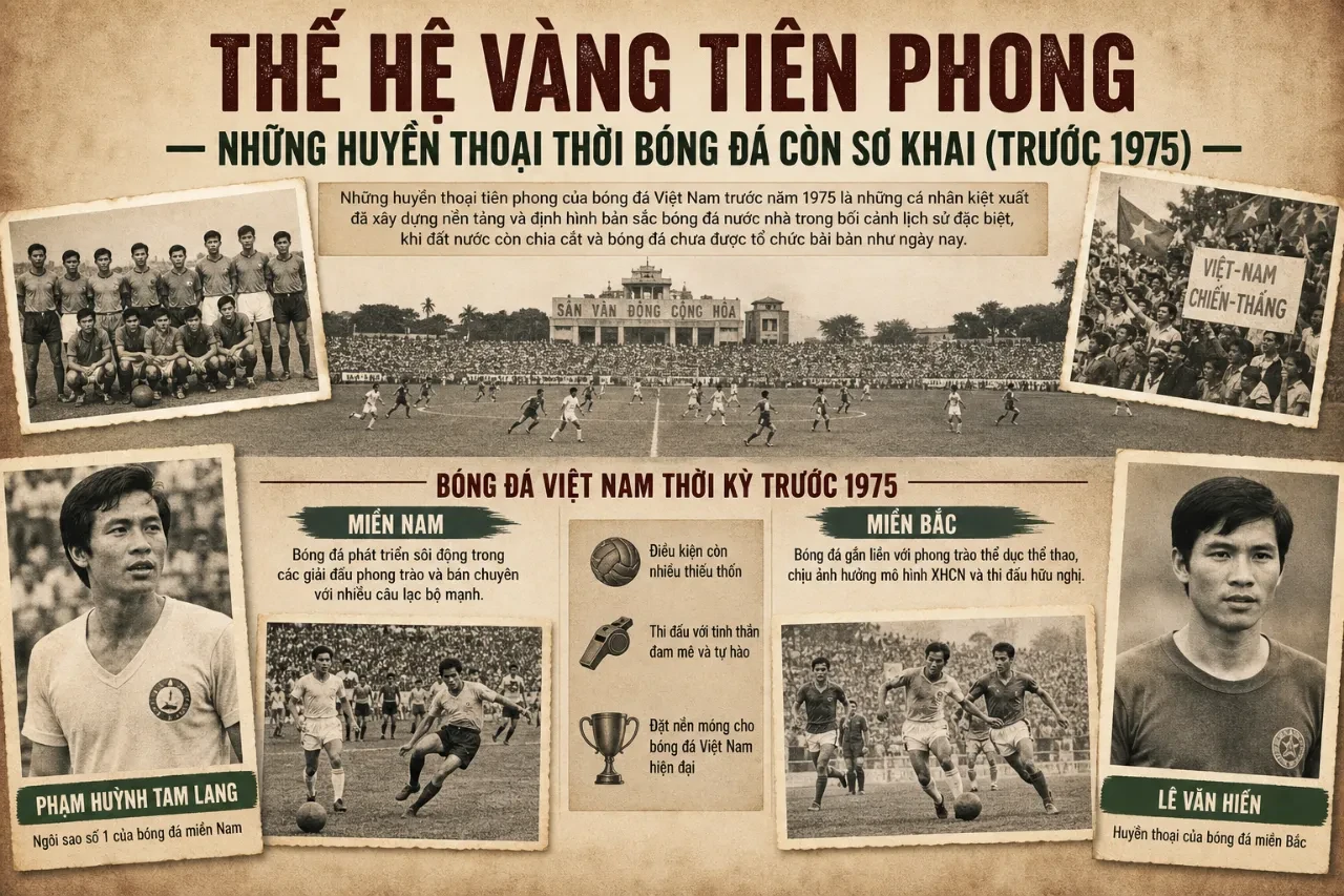 Đội hình thi đấu của một câu lạc bộ bóng đá danh tiếng tại Việt Nam trong giai đoạn thập niên 1960