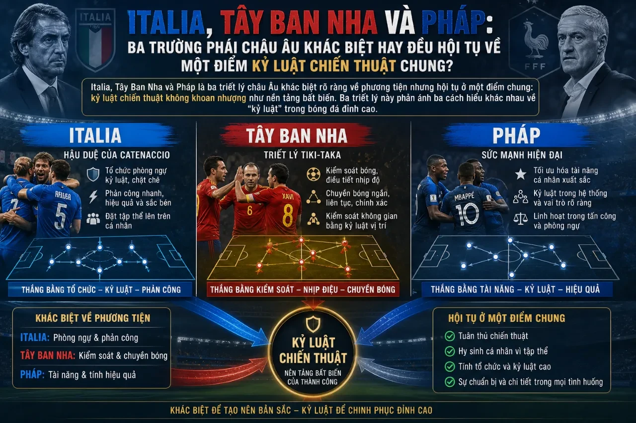 Các cầu thủ châu Âu trong trang phục đội tuyển quốc gia đang thực hiện sơ đồ chiến thuật phòng ngự đồng bộ trên sân tập
