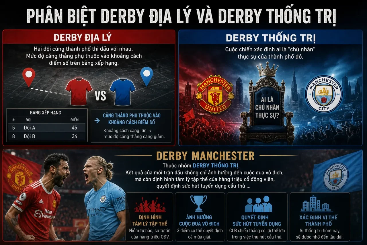 Khán đài rực rỡ sắc màu phân chia hai nửa đỏ xanh trong trận đại chiến thành Manchester