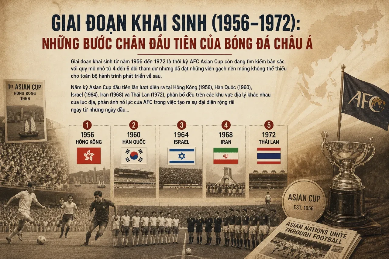 Khám Phá Các Giai Đoạn Vàng Son & Hành Trình Chinh Phục Ngôi Vương AFC Asian Cup Qua Gần 70 Năm
