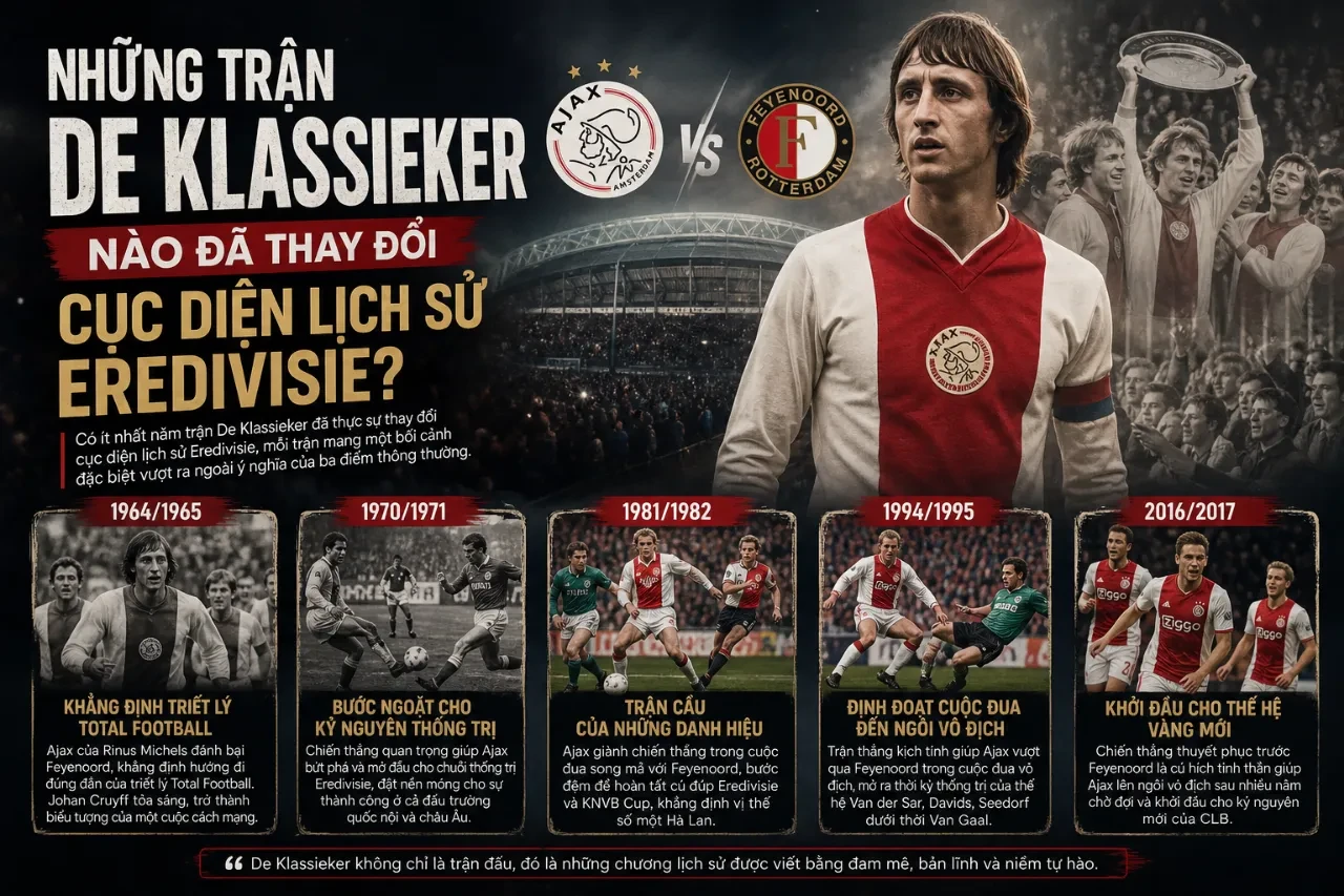 Cổ động viên Feyenoord thắp pháo sáng rực trời tạo nên bầu không khí nghẹt thở tại lòng chảo De Kuip