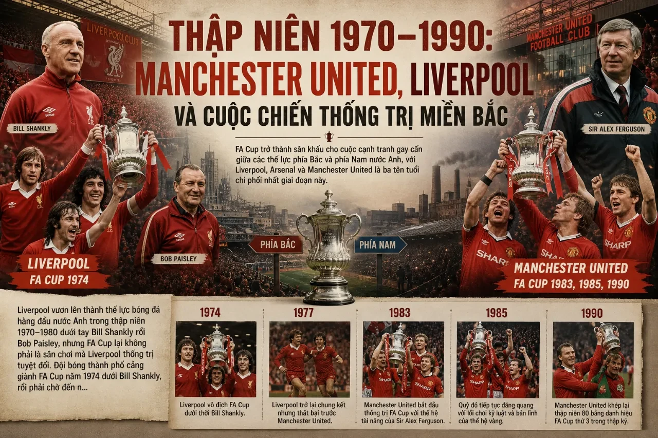 Điểm Lại Những Thập Kỷ Thống Trị FA Cup: Arsenal, MU Và Các Đại Gia Bóng Đá Anh